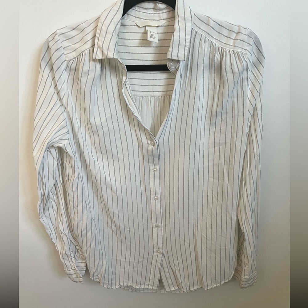 H&M pinstripe blouse